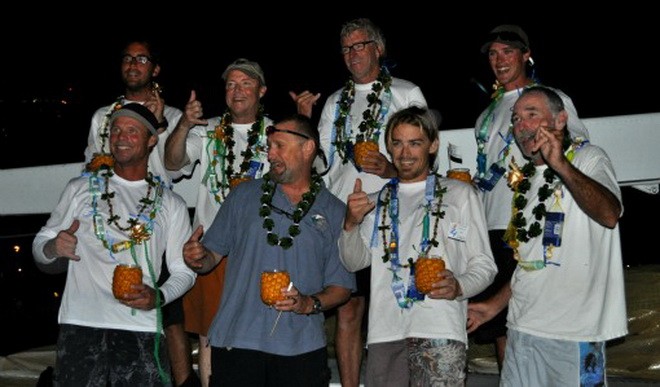 Transpac 2011 - McDowell, 2nd from left and crew. Photo Kimball Livingston Transpac &copy; Kimball Livingston